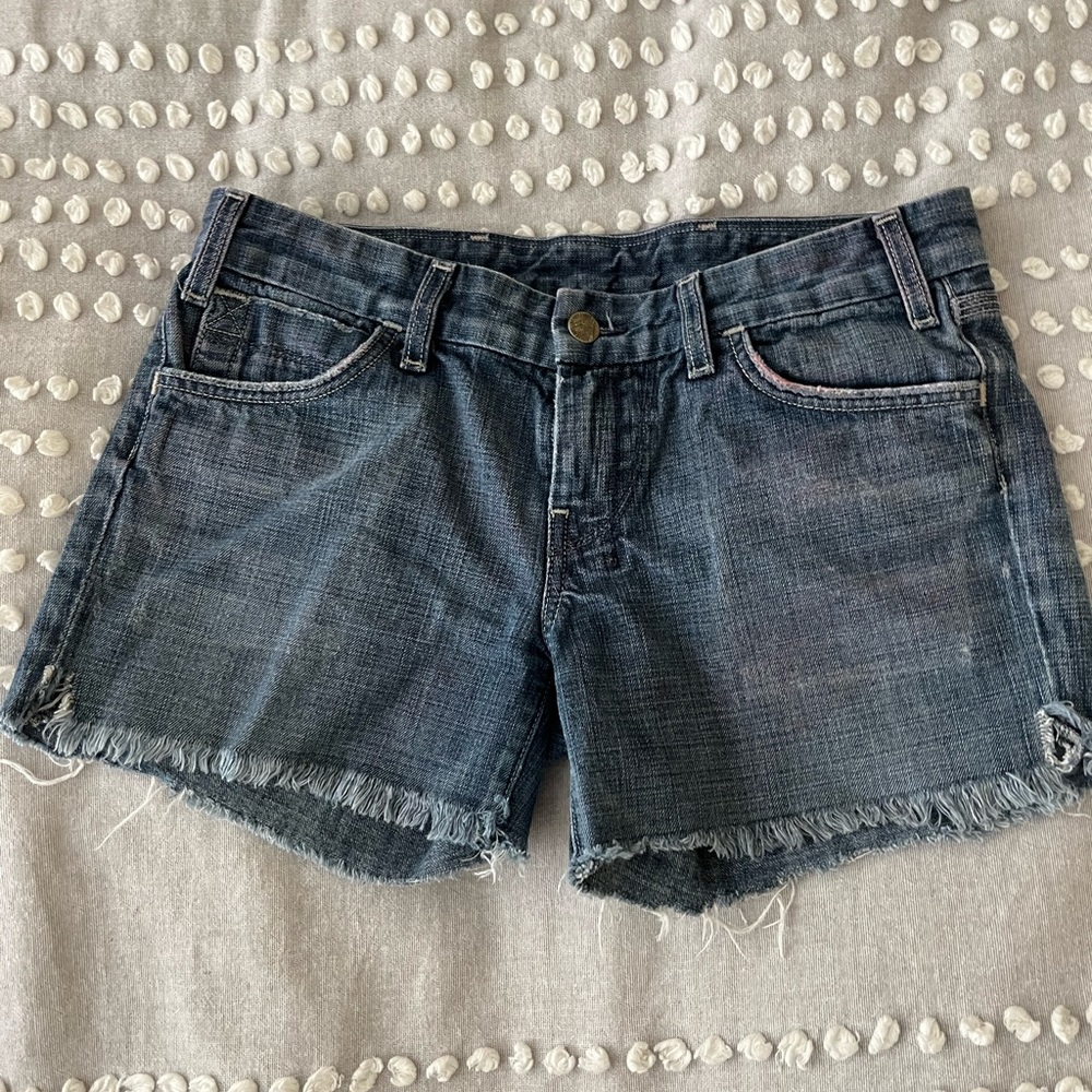 Citizens of humanity distressed denim shorts 28